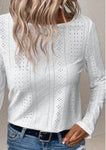 White Long Sleeve Top with lace back