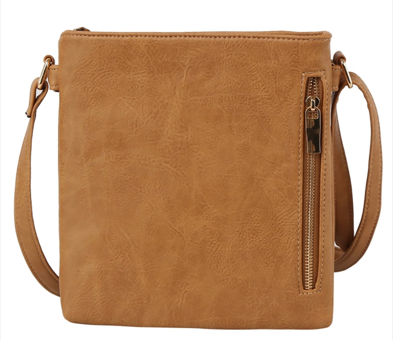 Light Khaki Fashion Buckle Flap Crossbody Purse