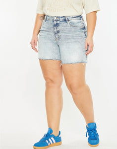 KanCan Plus 90s High Rise Light Wash Shorts