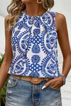 Blue & White Tailored Tank