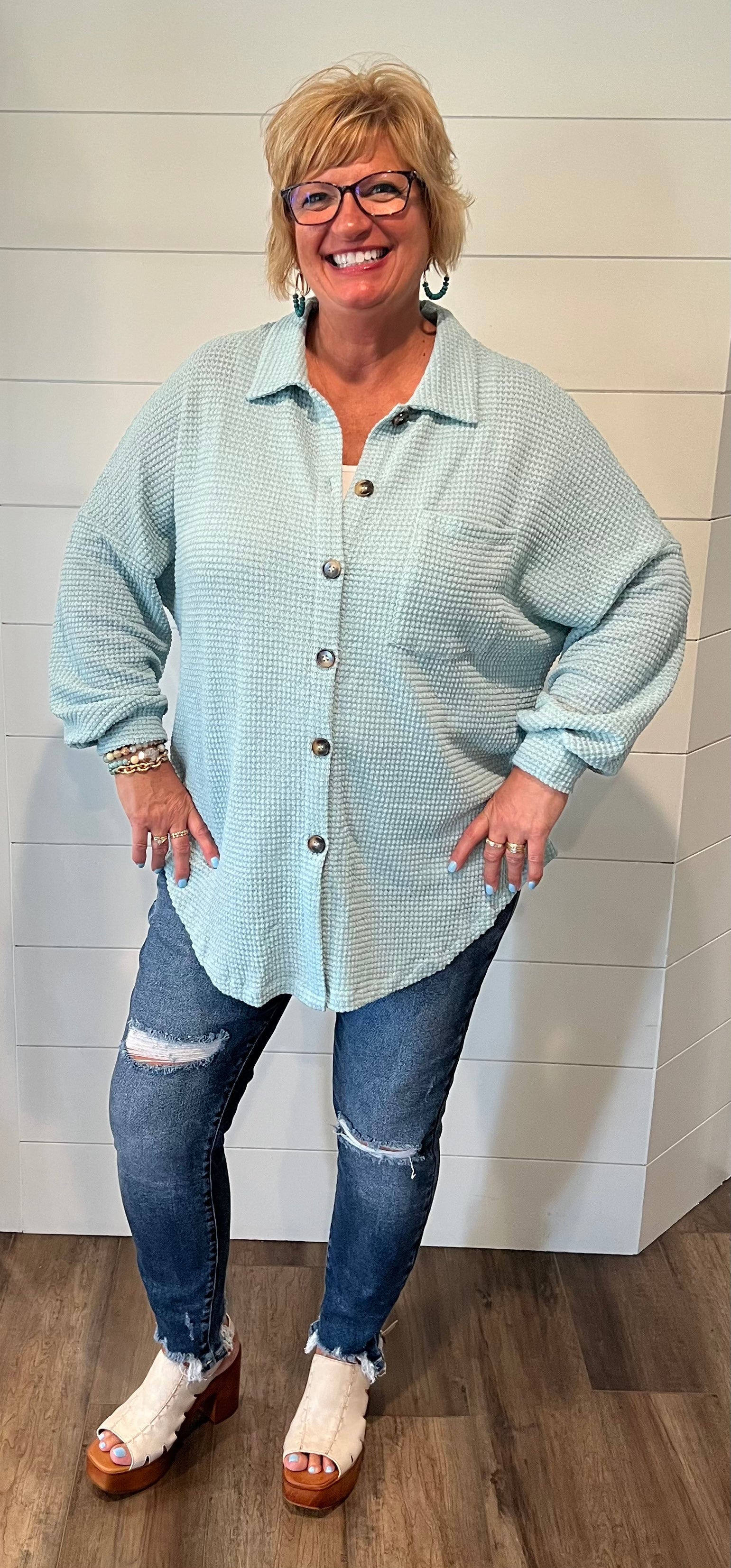 Light Blue Button Down Regular & Plus