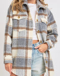 Gray/Cream/Brown Plaid Shacket