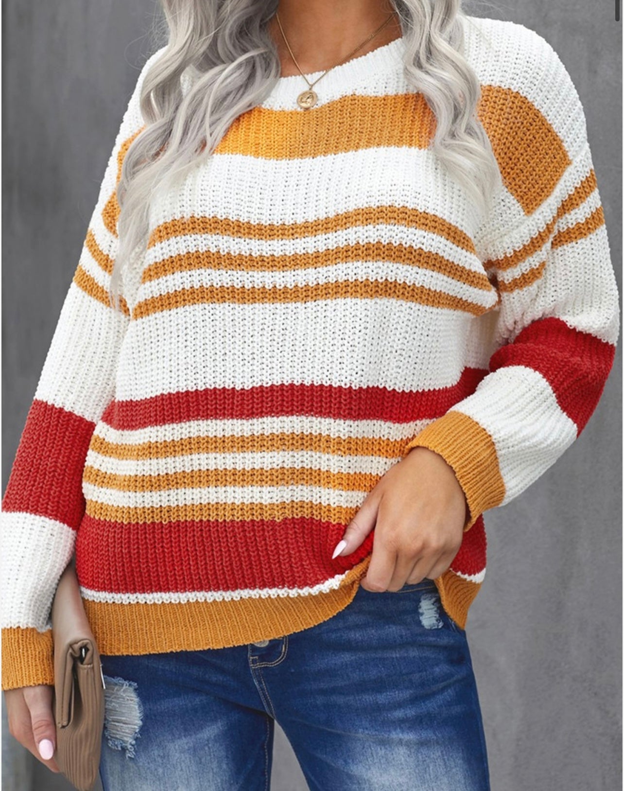 Beautiful Striped Sweater Regular & Plus