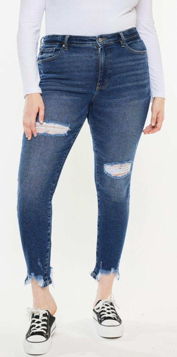 PLUS HIGH RISE ANKLE SKINNY JEAN