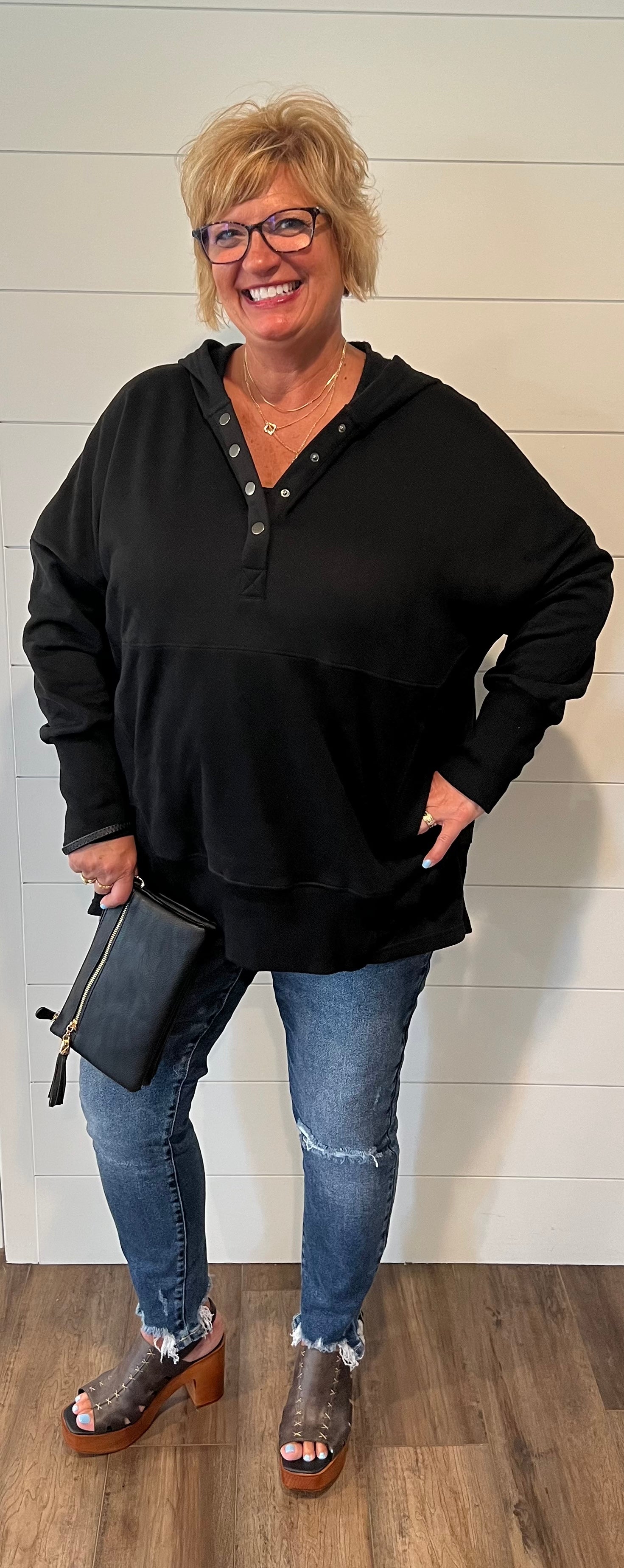 Black Oversized Hoodie Regular & Plus
