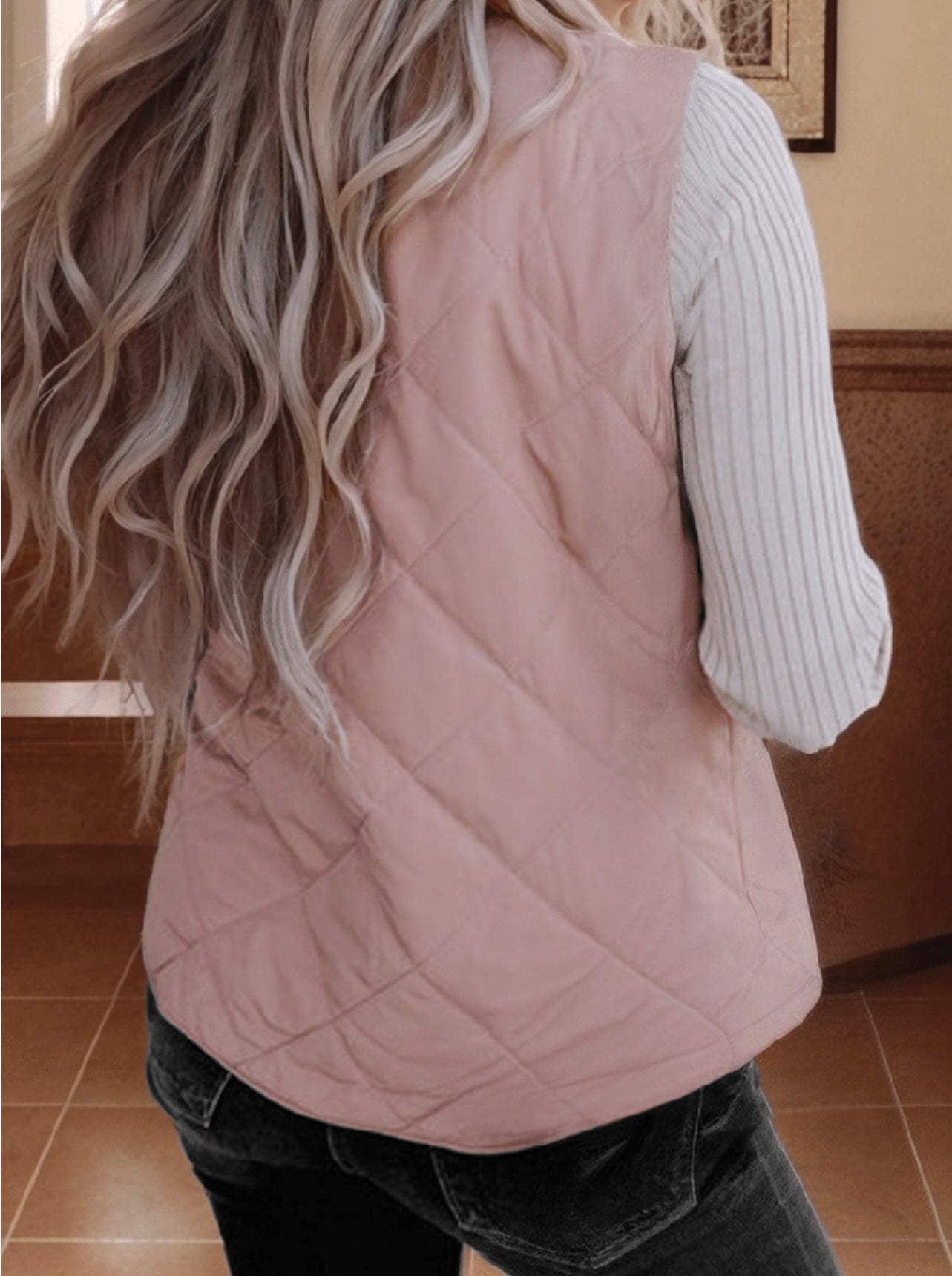 Pink Fleece Lined vest