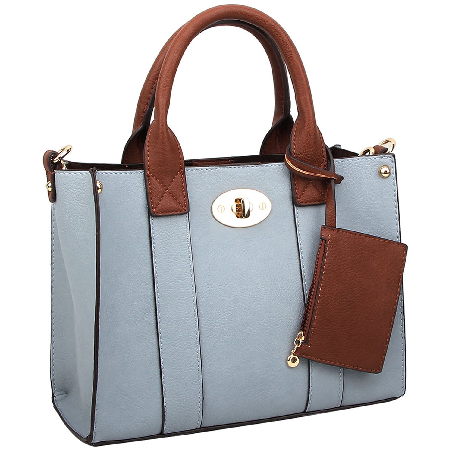 Light Blue/Gray Fashion 3-In-1 Purse