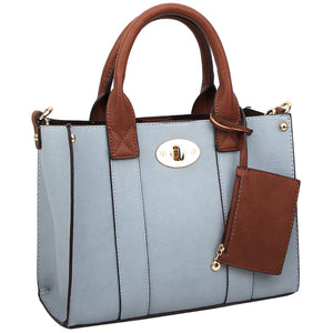 Light Blue/Gray Fashion 3-In-1 Purse