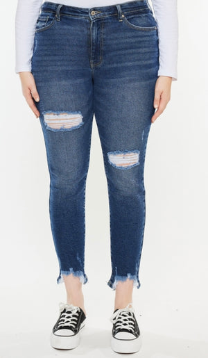 PLUS HIGH RISE ANKLE SKINNY JEAN