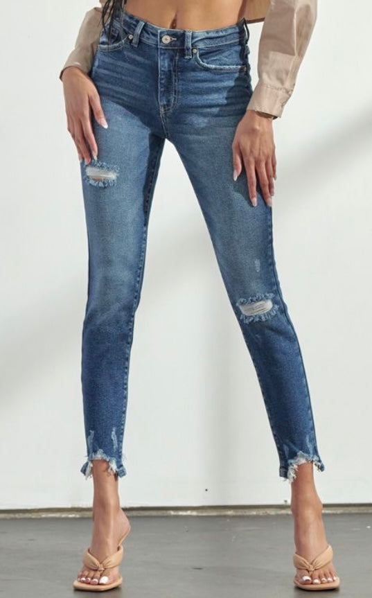 High Rise KanCan Distress Jeans - Regular & Plus
