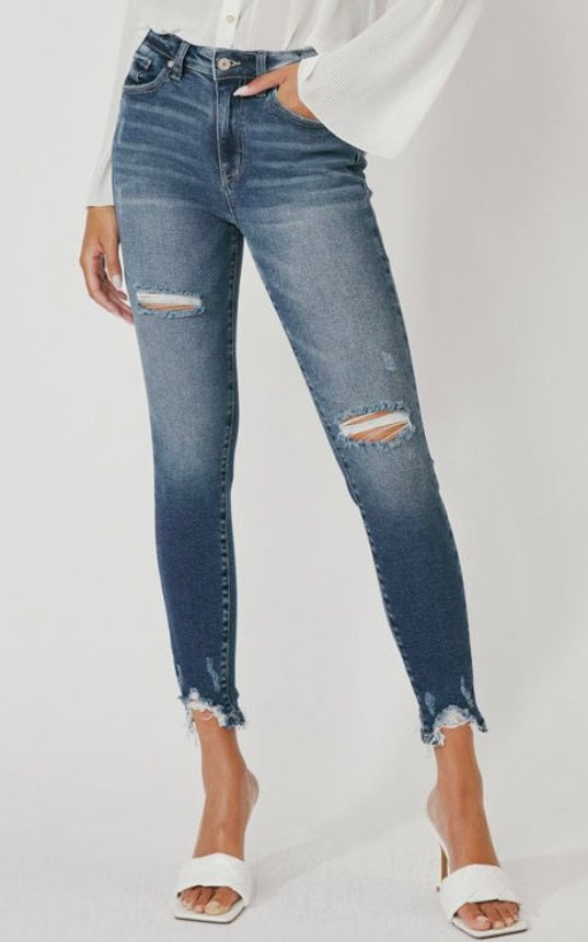 High Rise KanCan Distress Jeans - Regular & Plus