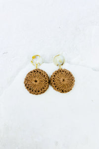 Brown & Cream Earrings