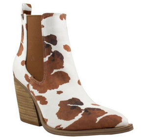 Brown Cow Print Boots