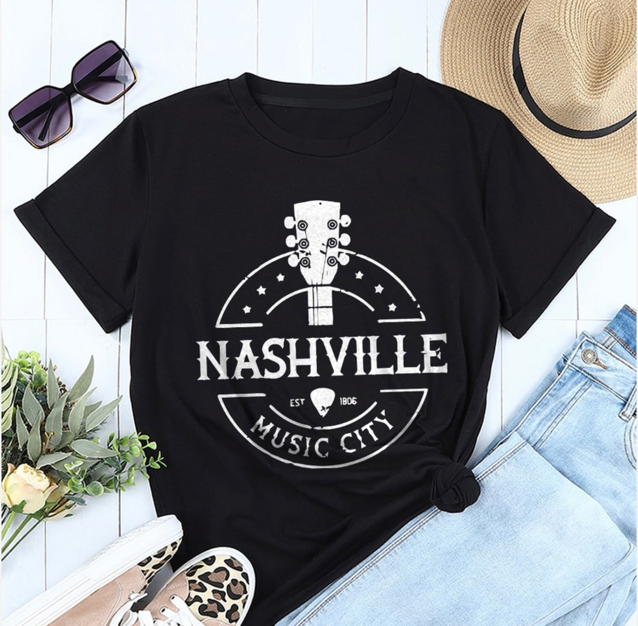 Crew Neck Nashville Tee